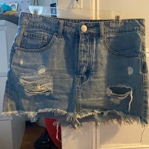 American Threads Denim Mini Skirt